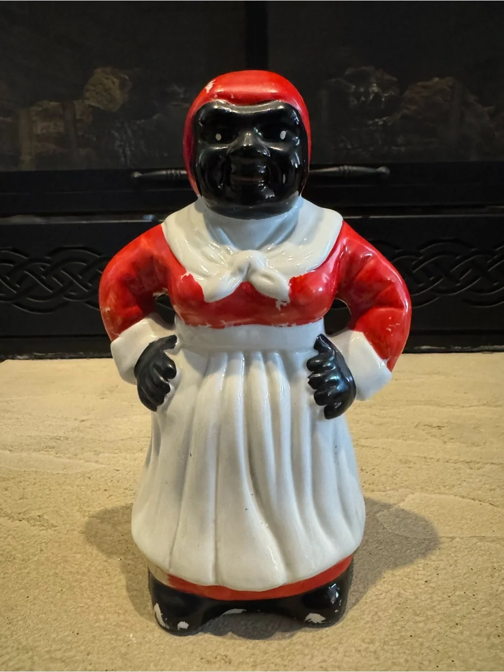 Vintage Black Americana F&F Mold & Die Salt & Pepper Uncle Moses Aunt Jemima